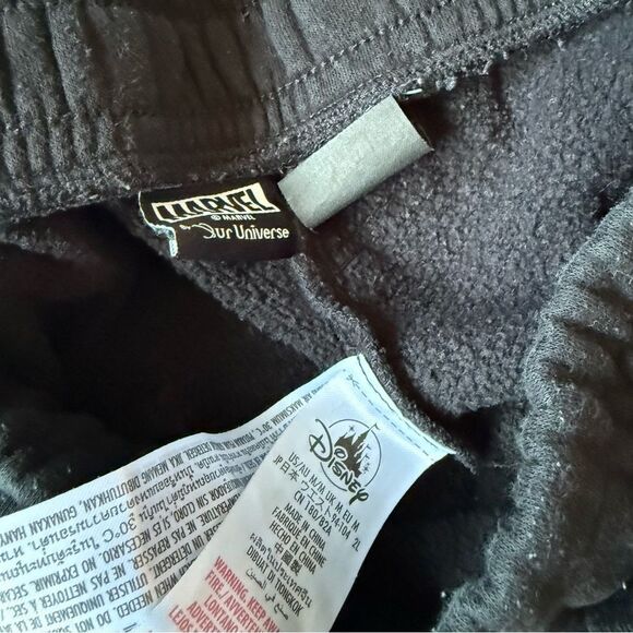 Sz Medium Our Universe Black Marvel Avengers Snap Button Sweatpants - Picture 7 of 12